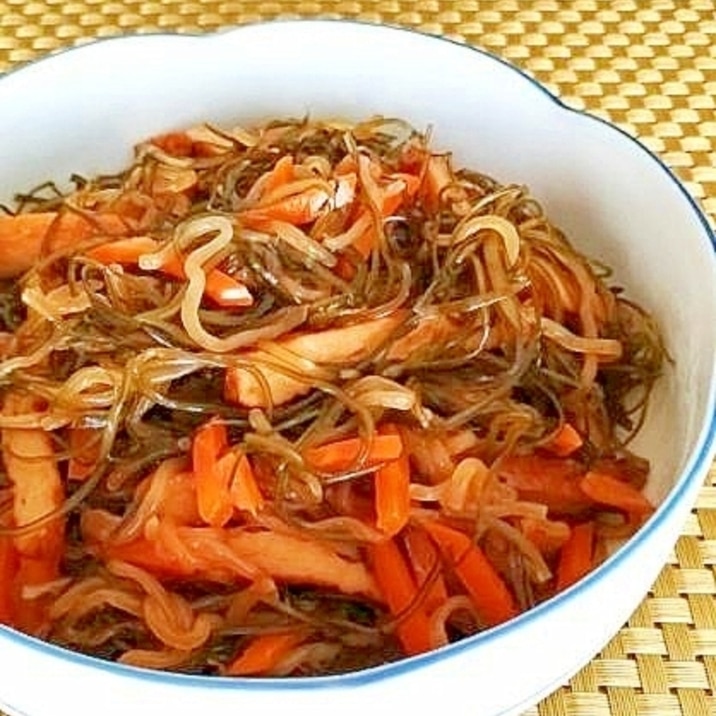 切り昆布としらたきの煮物